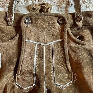 Boys Lederhosen and suspenders, size 6-7